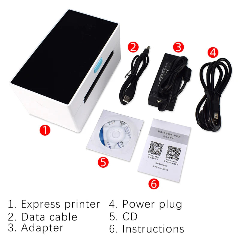 4inch Thermal Shipping Label Printer 9220USB/Bluetooth Compatible with Windows/Mac Barcode Label Printer