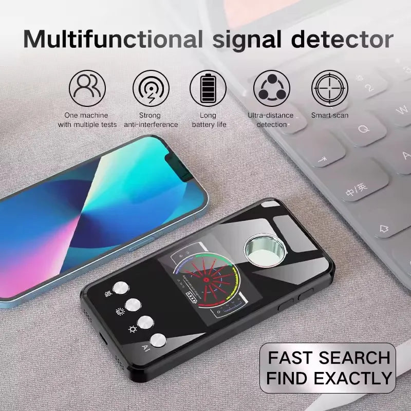 Laser Infrared Detector Cameras RF Signal GPS Tracker Mini Bug Finder Anti Spy Detector Wiretapping Wireless Cam Bug Spy Gadget