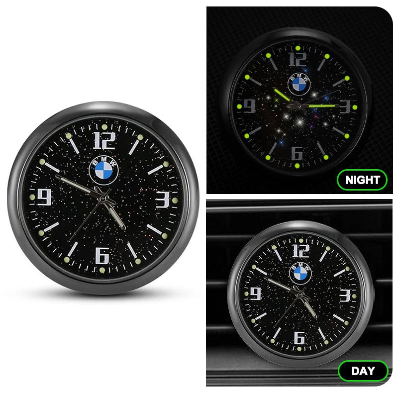 Car Clock Automobiles Noctilucent Mechanics Quartz Clocks For BMW M 1 2 3 4 5 7 Series X1 X3 X4 X5 X6 X7 F10 F20 F30 G20 G30 F15