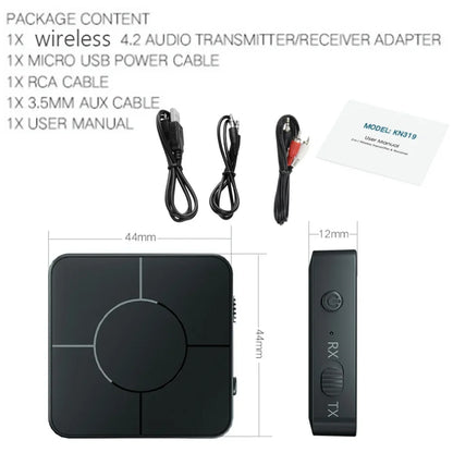 Audio Transmitter Receiver Bluetooth-compatible 5.0 RCA Wireless Music Audio Adapter with Mic for PC TV Car Intelligent System