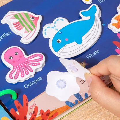 1pc Enlightenment Busy Book Paper Pasting Book Operation Board Baby Learning Children's Quiet Picture Books