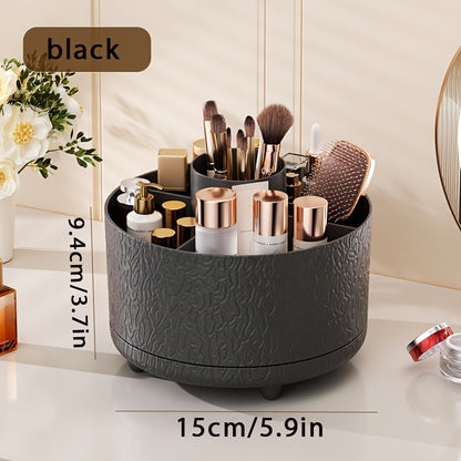 1pc of 360° Rotating Desktop Cosmetic Storage Box, Multifunctional Makeup Box, Skin Care Storage Box, Plastic Makeup Brush Storage Box, Suitable for Party Gifts, Holiday Gifts, Valentine'S Day Gifts, Happy Valentine'S Day