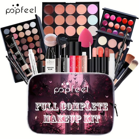 Cosmetic Set Authentic Full Set of Color Makeup Set for Beginners and Novice Female Students Beauty Makeup Light Makeup Complete Set